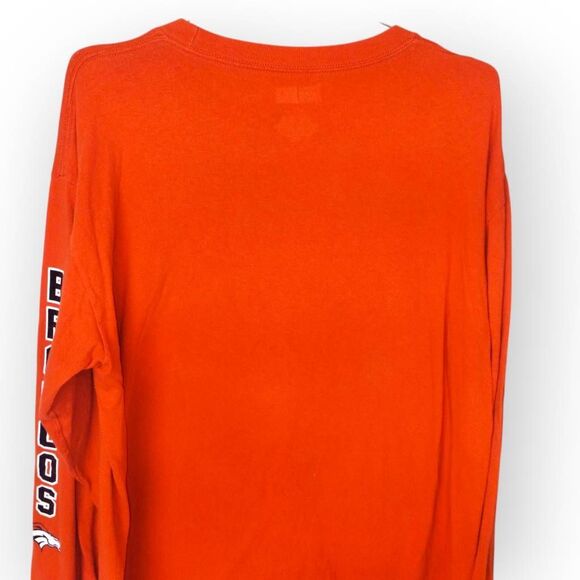 Broncos Football Tee‎ Sz L Long Sleeves Shirt Cotton NFL League Sport Football - Picture 5 of 7
